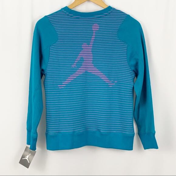NWT Nike Teal Air Jordan Sweatshirt L - Picture 1 of 10